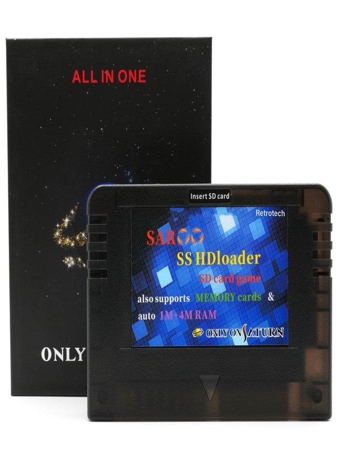 بطاقة ذاكرة فلاش Retrotech Saroo HD Loader 520 لعبة على جهاز Saturn Saturn بسعة 256 جيجابايت - لون أسود شفاف، تتضمن تعليمات Retrotech المطبوعة - Image 1